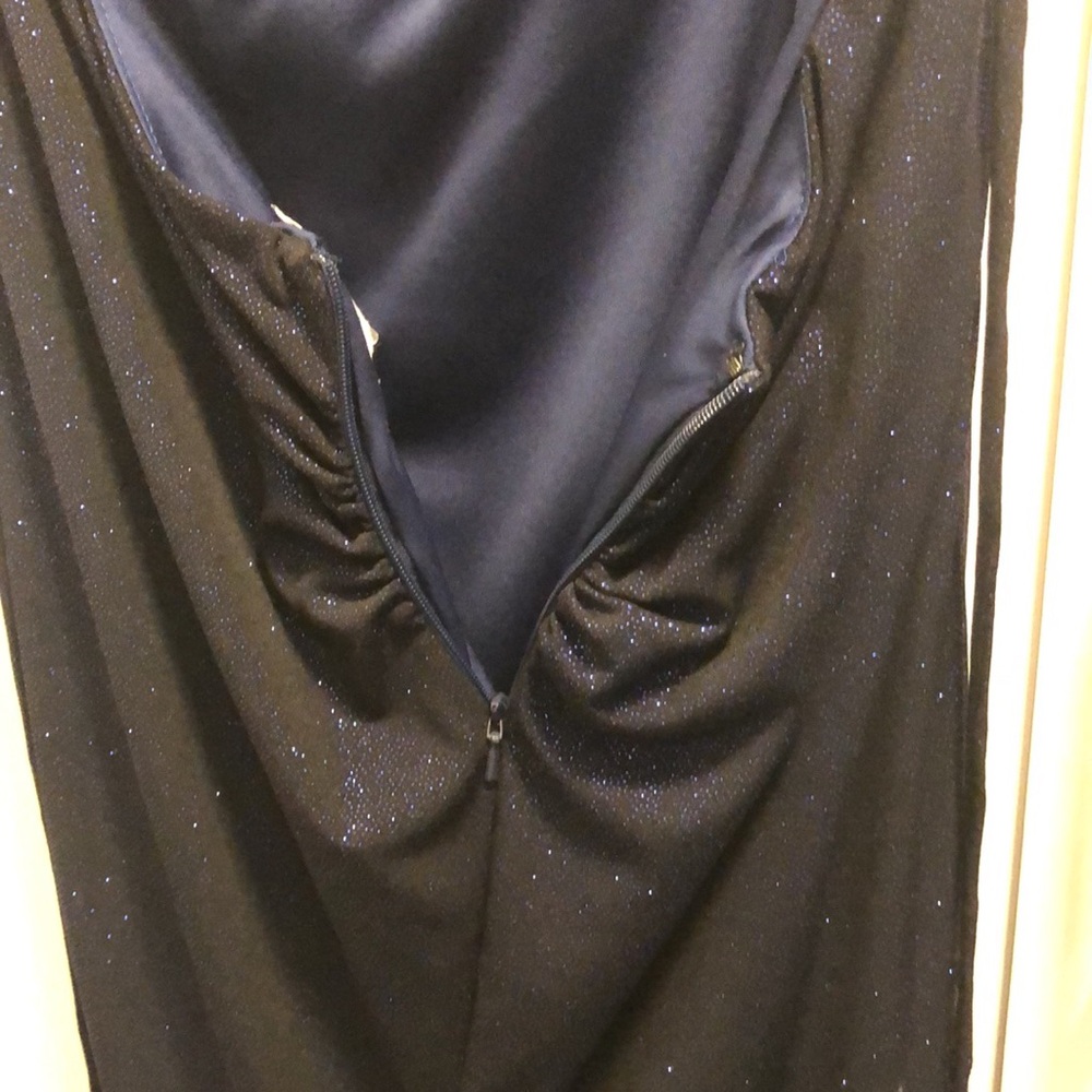 Brand new long navy blue sparkly dress. - Picture 6 of 9